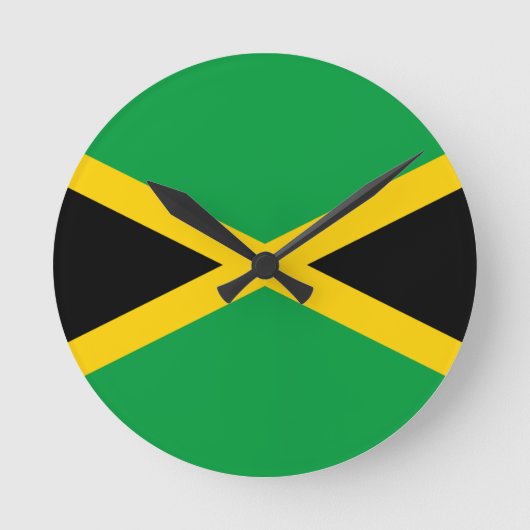 Flag of Jamaica ラウンド壁時計 (正面)