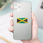 Flag of Jamaica Custom-Cut Vinyl Sticker シール (スマートフォン)