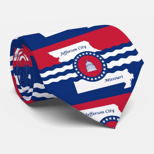 Flag of Jefferson city, Missouri Neck Tie ネクタイ (ロール)