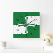 Flag of Kirkcudbrightshire Square Wall Clock スクエア壁時計 (ホーム)