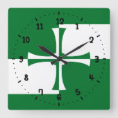 Flag of Kirkcudbrightshire Square Wall Clock スクエア壁時計 (正面)