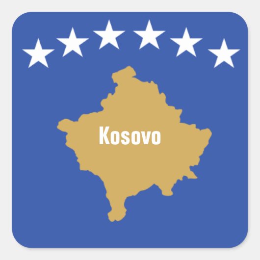 Flag of Kosovo スクエアシール (正面)