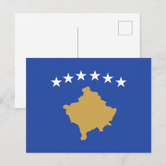 Flag of Kosovo ポストカード (正面/裏面)