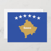Flag of Kosovo ポストカード (正面/裏面)