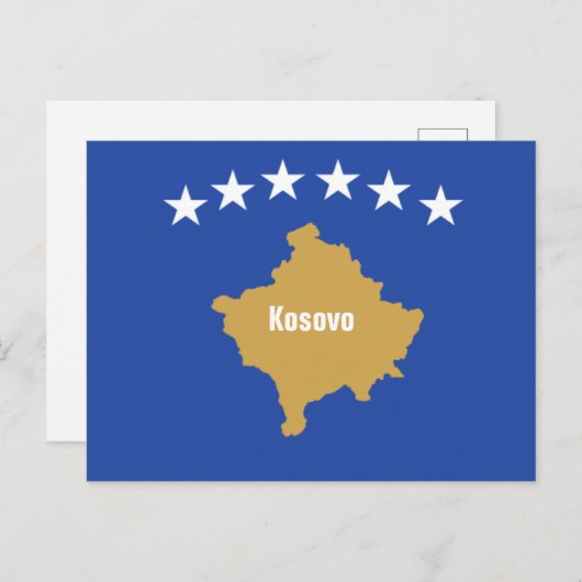 Flag of Kosovo ポストカード (正面/裏面)
