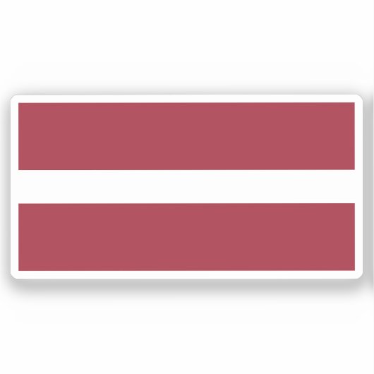 Flag of Latvia custom-cut  シール (正面)