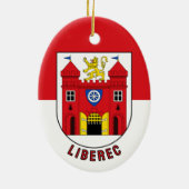 Flag of Liberec, Czech Republic セラミックオーナメント (裏面)