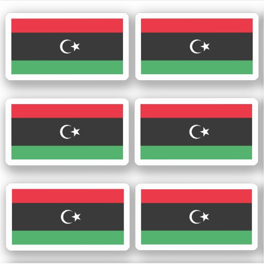 Flag of Libya - a collection Sticker シール (正面)