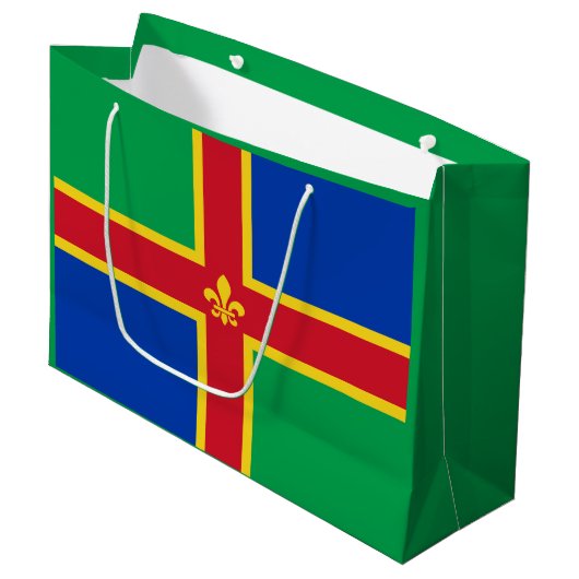 Flag of Lincolnshire Large Gift Bag ラージペーパーバッグ (正面アングル)