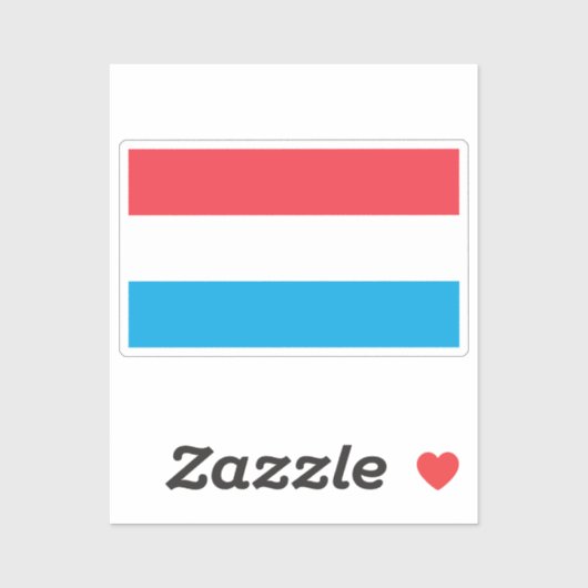 Flag of Luxembourg custom-cut  シール (シート)