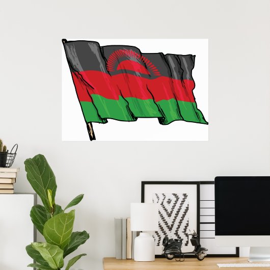 Flag Of Malawi ポスター (ホームオフィス)