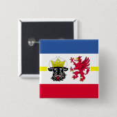 Flag of Mecklenburg-Western Pomerania Pinback Butt 缶バッジ (正面&裏面)