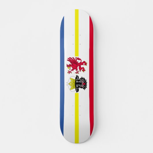 Flag of Mecklenburg-Western Pomerania Skateboard スケートボード (正面)