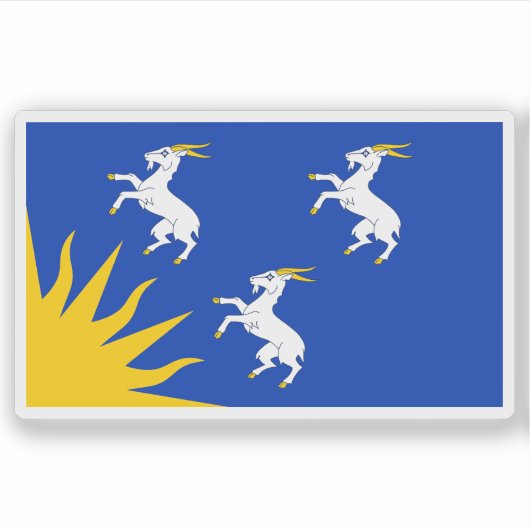 Flag of Merioneth county (Merionethshire), Wales シール (正面)