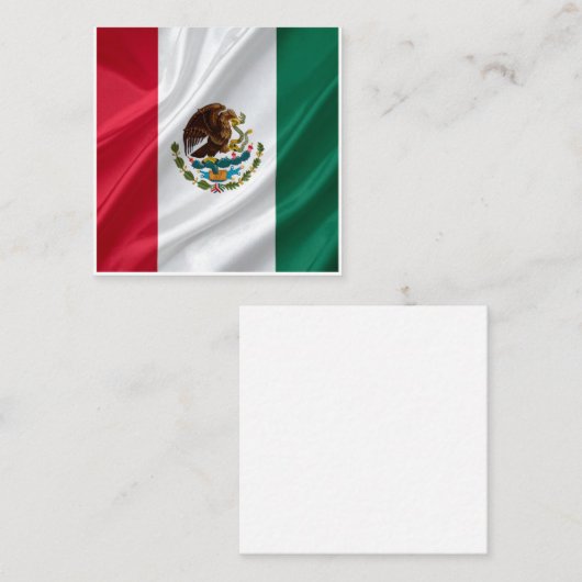 Flag of mexico スクエア名刺 (正面/裏面)