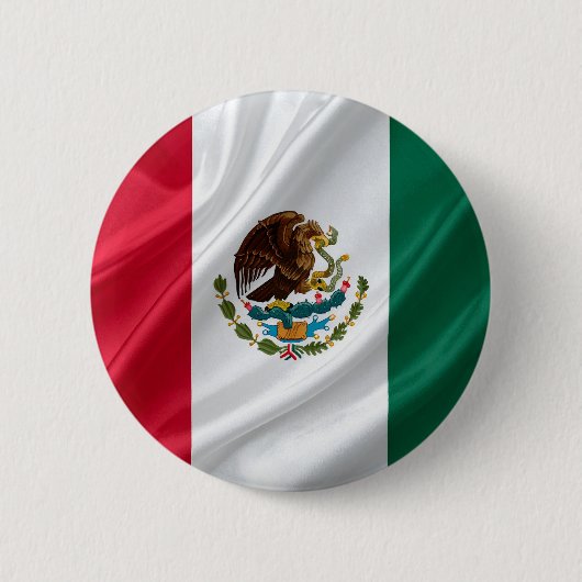 Flag of mexico 缶バッジ (正面)