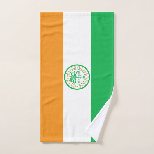 Flag of Miami, Florida Hand Towel ハンドタオル (ハンドタオル)