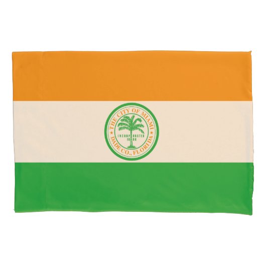 Flag of Miami, Florida Pillowcase 枕カバー (正面)