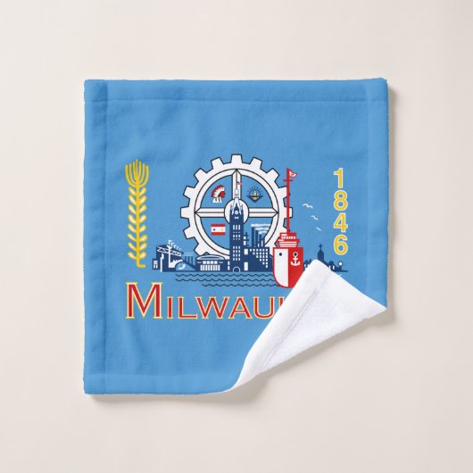 Flag of Milwaukee, Wisconsin  ウォッシュタオル (ウォッシュタオル)