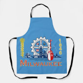 Flag of Milwaukee, Wisconsin  エプロン (正面)