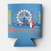 Flag of Milwaukee, Wisconsin Can Cooler 缶クーラー (正面)