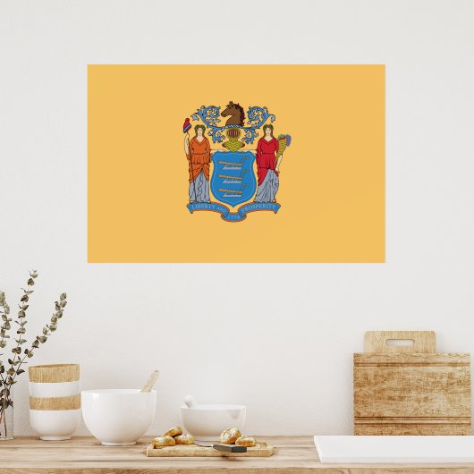 Flag of New Jersey ポスター (キッチン)