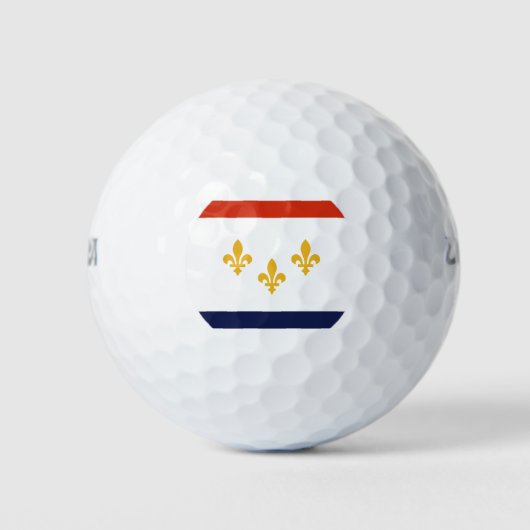Flag of New Orleans, Louisiana Golf Balls ゴルフボール (正面)