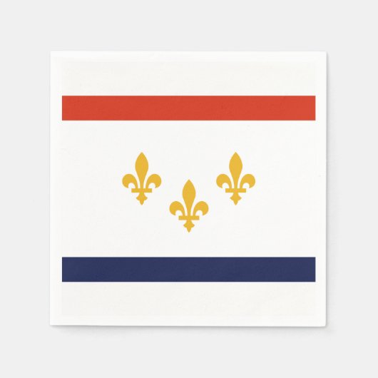 Flag of New Orleans, Louisiana Paper Napkins スタンダードカクテルナプキン (正面)