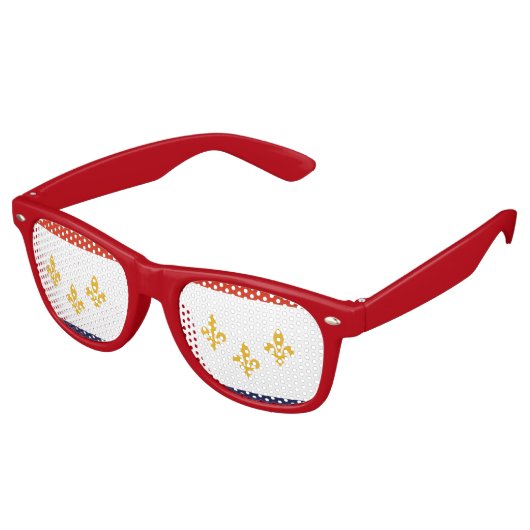 Flag of New Orleans, Louisiana Retro Sunglasses レトロサングラス (アングル)