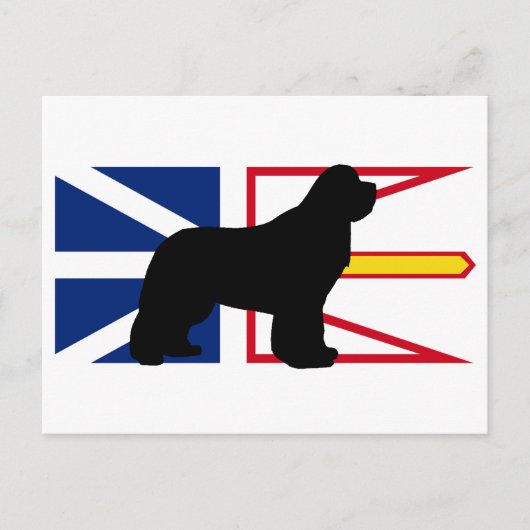 Flag_of_Newfoundland_and_Silo.p上のnewfieラブラドール ポストカード (正面)