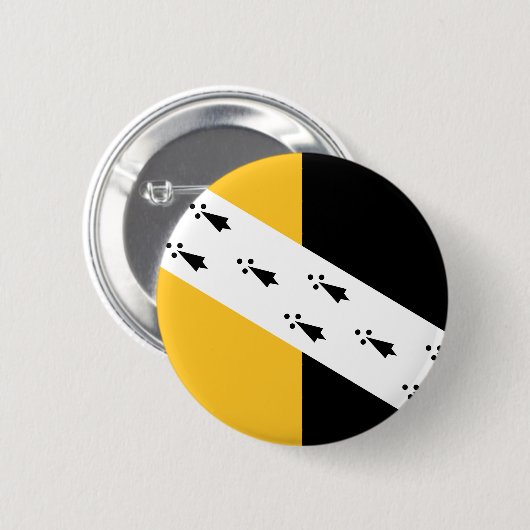 Flag of Norfolk Pinback Button 缶バッジ (正面&裏面)