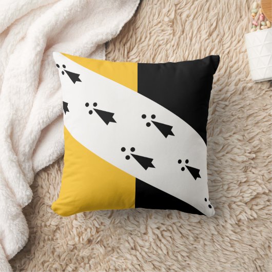Flag of Norfolk Throw Pillow クッション (ブランケット)