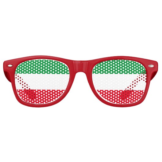 Flag of North-Rhine Westphalia Retro Sunglasses レトロサングラス (正面)