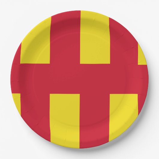 Flag of Northumberland Paper Plates ペーパープレート (正面)