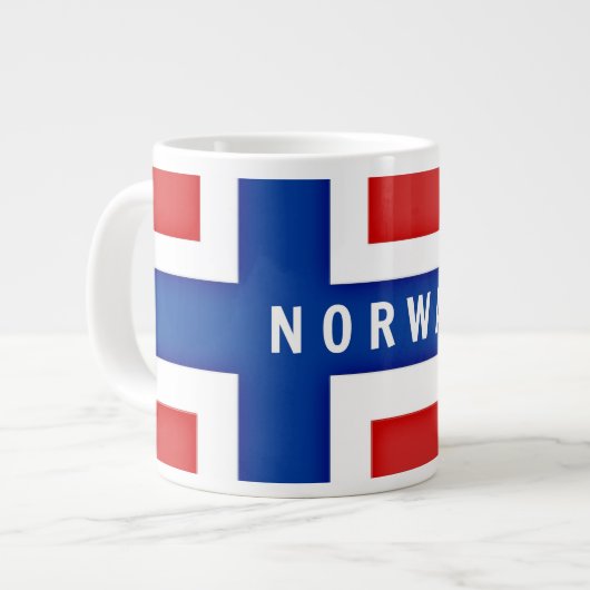 Flag of Norway ジャンボコーヒーマグカップ (正面左)