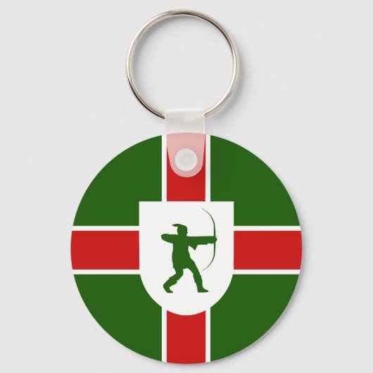 Flag of Nottinghamshire Keychain キーホルダー (正面)