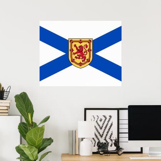 Flag of Nova Scotia (Canadian Province) ポスター (ホームオフィス)