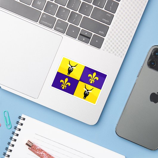 Flag of of Antananarivo, Republic of Madagascar シール (ノートパソコンとiPhone)