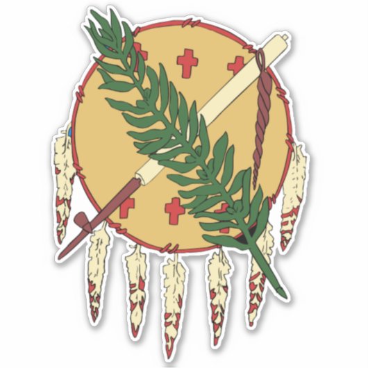 Flag of Oklahoma (1925–1941) Car シール (正面)