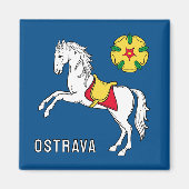 Flag of Ostrava, Czech Republic マグネット (正面)