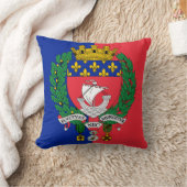 Flag of Paris, France Throw Pillow クッション (ブランケット)