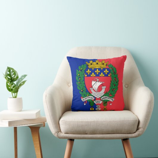 Flag of Paris, France Throw Pillow クッション (椅子)