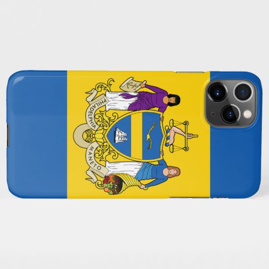 Flag of Philadelphia, Pennsylvania iPhoneケース (裏面横)