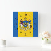 Flag of Philadelphia, Pennsylvania Square Wall Clo スクエア壁時計 (ホーム)