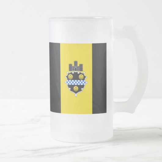 Flag of Pittsburgh, Pennsylvania Frosted Glass Bee フロストグラスビールジョッキ (右)