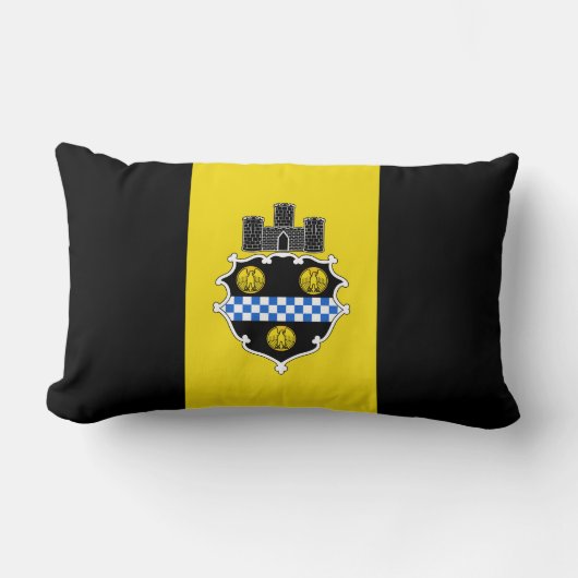 Flag of Pittsburgh, Pennsylvania Lumbar Pillow ランバークッション (正面)