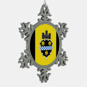 Flag of Pittsburgh, Pennsylvania Snowflake Pewter スノーフレークピューターオーナメント (左)