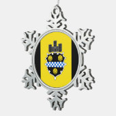 Flag of Pittsburgh, Pennsylvania Snowflake Pewter スノーフレークピューターオーナメント (右)