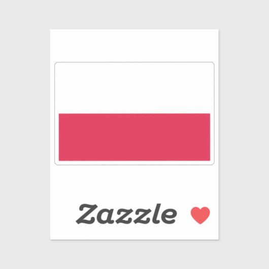 Flag of Poland custom-cut  シール (シート)