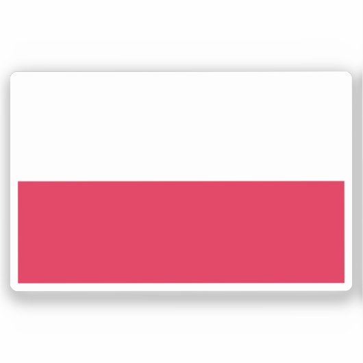 Flag of Poland custom-cut  シール (正面)